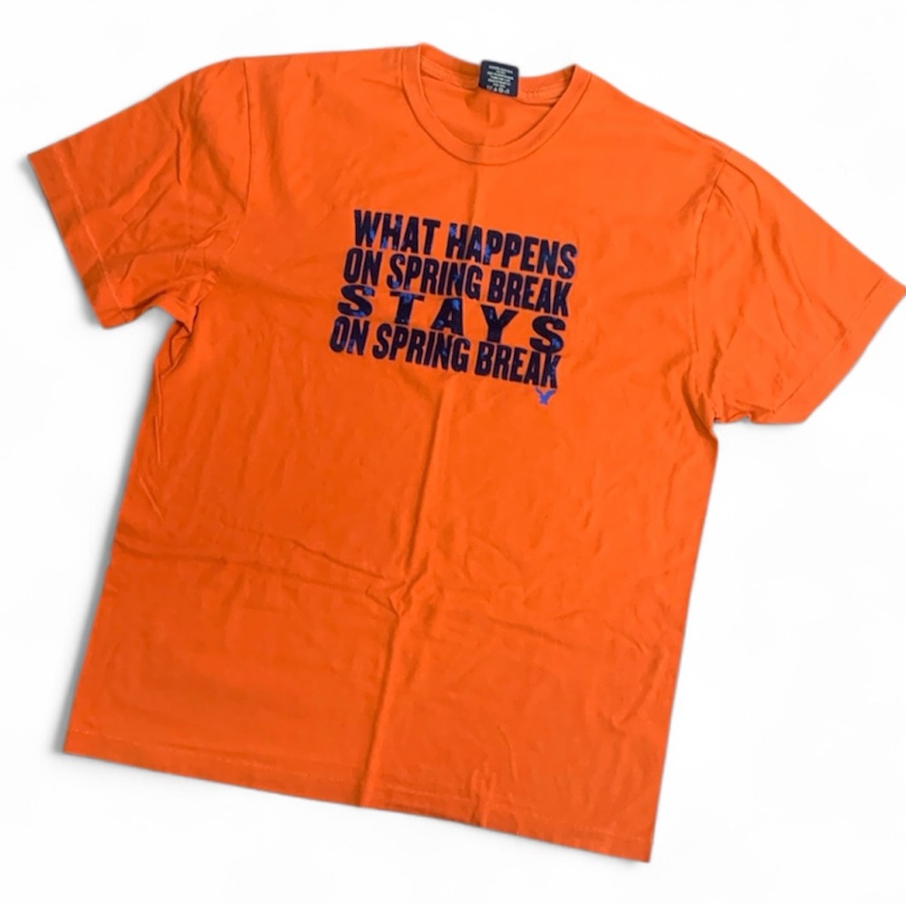 Vintage American Eagle Outfitters Graphic Tee –“What Happens on Spring Break” L